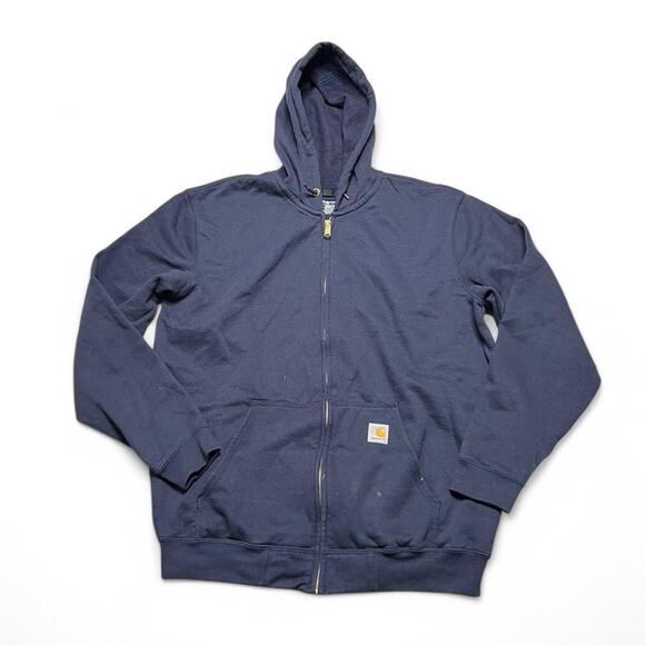 Vintage Carhartt Zip Up Hoodie Men’s Sz Large  Loose Fit Faded Y2K Retro baggy - Picture 1 of 7